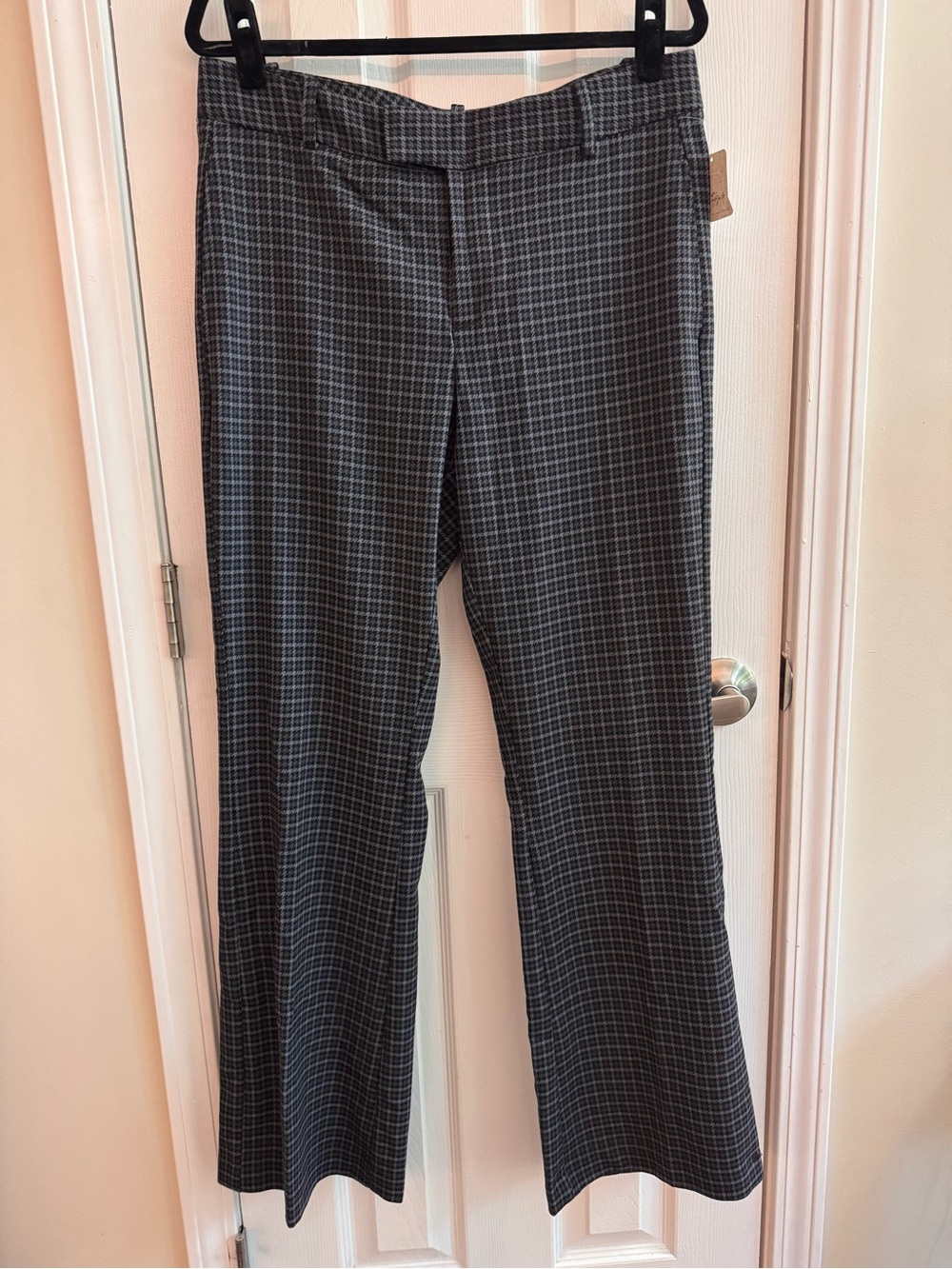 FREE PEOPLE Gray Plaid Trouser Pants Size 12 NWT